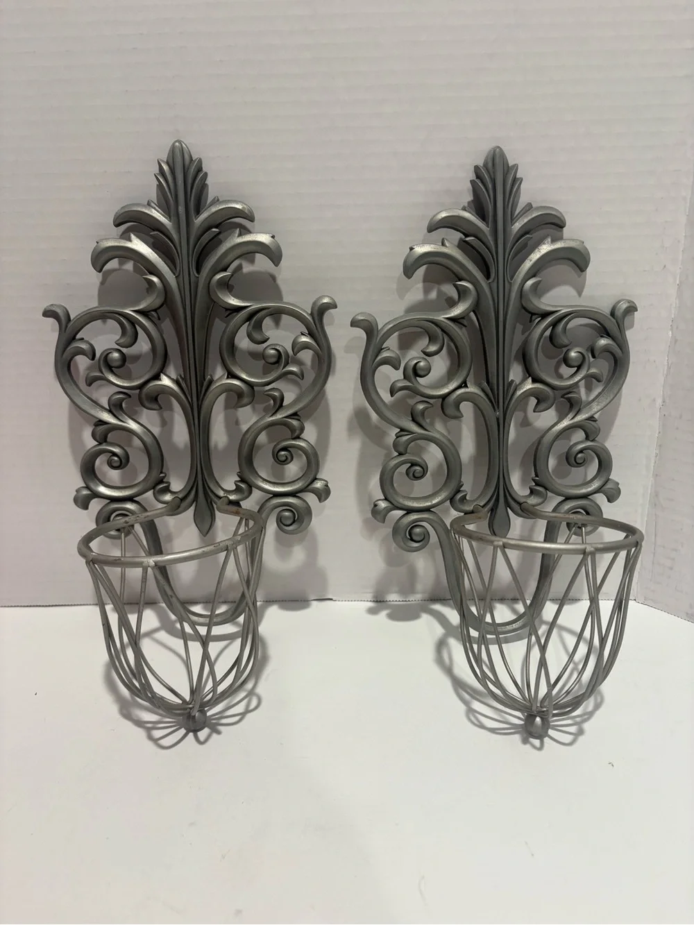 Home Trends Set of 2, Wall Mount Sconce Candle Holders